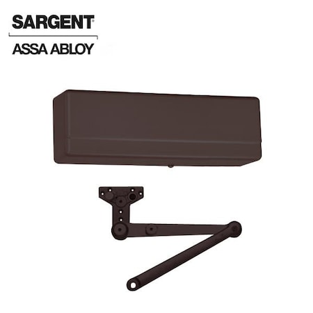 Sargent 281 Series Surface Mechanical Closer Heavy Duty with Hold Open Arm with Parallel Stop Dark Oxidized SRG-281-PSH-10BE